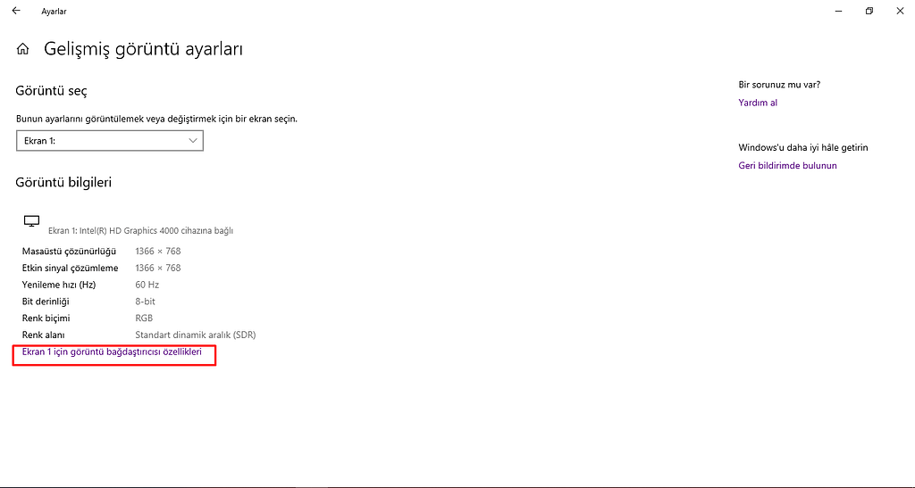 Bağdaştırıcı özellikleri 3 grafik kartı boyutu